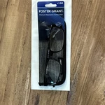 Foster Grant Boston Reading Glasses +1.50 Square Black Frame Clear Lens. Fixed Price $9.00.