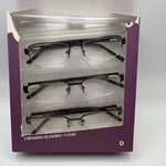 3-PACK Of Design Optics By Foster Grant Half Frame Metal Reading Glasses +1.75. Fixed Price $15.00.