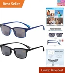 Cara 2 Pack Bifocal Reading Sunglasses For Men, Flexible Super Lightweight Tr.... Fixed Price $41.98.