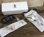 Sojos SJ5027 C3 Oversized Clear Lens Metal Frame Eyeglasses 52-17-140 New In Box. Fixed Price $22.00.