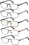Eyecedar 5-PACK Reading Glasses For Men Metal Frame Spring Hinges With Computer. Fixed Price $34.79.