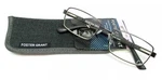 Foster Grant Men's Knox Gun Square Reading Glasses 1.25 With Free Case 12Z. Fixed Price $11.95.