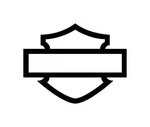 Two Harley Shield Bar Vinyl Sticker Decals - Various Colors Black Orange White. Fixed Price $5.50.