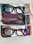 3 Foster Grant Ez Readers Gwyn 2.50 Blue Pink Black Glasses Trend Essentials. Fixed Price $14.44.