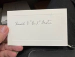 Harold Bud Foster, Wisconsin Bball Player & Coach, Hof 1964, Signed Index Card. Fixed Price $20.00.
