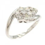 Authentic PT900 Flower Diamond Ring 0.50CT #260-007-858-6109. Fixed Price $599.49.