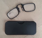 New Ultra-thin Reading Glasses Portable Pocket Nose Clip Optics Presbyopic +1.50. Fixed Price $10.99.