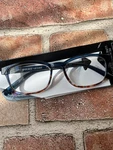 Foster Grant Misha Blue And Brown Reading Glasses +2.00 Spring Hinges W/ Case. Fixed Price $16.62.