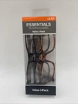 Y41 Essentials / Foster Grant TS3000 Vl "3 Pack" Reading Glasses Strength: +2.50. Fixed Price $9.50.