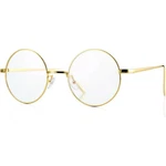 New Pro Acme Retro Round Gold Metal Frame Clear Lens Non Prescription Glasses. Fixed Price $15.00.