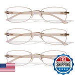 Zesaker Rimless Reading Glasses For Women Rectangle Blue Light Blocking Readers. Fixed Price $39.94.