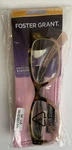 Foster Grant Women Tort / Pink Frames Reading Glasses 2.00 Soft Case New. Fixed Price $7.99.