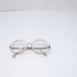 L.a. Eyeworks Lunch Box Octagon Sculptural Round Clear Rims Reading Glasses. Fixed Price $62.50.