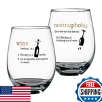 Lillian Rose Stemless Wine Definitions Glasses Set Of 2. Fixed Price $36.93.