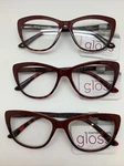 "3 Pair" Foster Grant 1.00 GL2003 Red Readers Gloss Reading Glasses Women. Fixed Price $14.95.