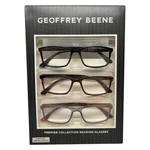 Geoffrey Beene 3 Pack Men's Reading Glasses Matte Black,grey,tortoise Blue +2.50. Fixed Price $35.24.