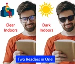 Photochromic Reading Glasses, Auto-darkening Reader Lenses Clear Sunglass. Fixed Price $29.99.