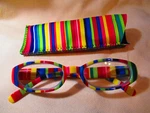 Colorful Striped Reading Glasses #R1071. Fixed Price $23.95.