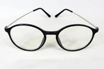 Alwaysuv Computer Pc Gaming Glasses Thin Black Round Frame Clear Lens With Pouch. Fixed Price $8.79.