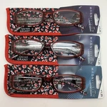 "3 Pair" R273 Foster Grant Thelma Red + 1.25 Reading Glasses W/case Readers. Fixed Price $24.95.