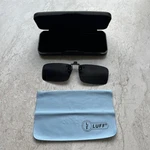 Luff Clip On Polarized Sunglasses New Case Cleaning Rag. Fixed Price $16.95.