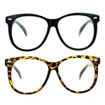 SA106 Classic Oversize Round Horn Rim Hipster Clear Lens Eye Glasses. Fixed Price $12.99.