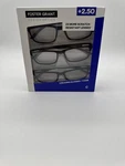 Foster Grant Design Optics 3-PACK Reading Glasses 666 Classic Rectangle +2.50. Fixed Price $16.99.