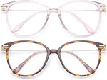 Gaoye Blue Light Blocking Glasses Trending Round Medium, 2-PINK+TEA Leopard. Fixed Price $34.33.