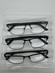 Foster Grant Design Optics 668 Metal Square Reading Glasses +3.00 3-PACK. Fixed Price $19.99.