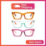 Prtcslwd Reading Glasses For Women Style Oversized Square Spring Hinge Blue Ligh. Fixed Price $16.94.