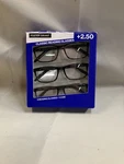 Foster Grant 3-PACK Classic Reading Glasses +2.50 1618410. Fixed Price $14.95.