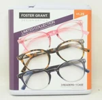 Design Optics By Foster Grant Clancy Round Plastic Reading Glasses, 3-PACK +1.25. Fixed Price $14.49.