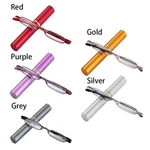 Compact Reading Glasses With Plastic Tube Case Women Spring Hinge Reader. Fixed Price $6.98.