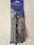 Foster Grant Adult Reading Glasses 1.50, Lyden Gunmetal & Black Semi Rimless. Fixed Price $12.70.