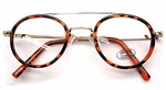 Vintage Inspired Metal Bridge And Temple Clip-on Look Clear Lens Eye Glasses. Fixed Price $12.95.