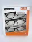 Design Optics By Foster Grant #815 Plastic Square Reading Glasses 3 Pack +1.25. Fixed Price $12.99.