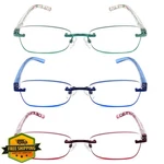 Jjwell 3 Pack Reading Glasses Women Blue Light Blocking 150 Rimless Metal. Fixed Price $34.99.