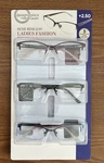 Design Optics By Foster Grant Women Fashion Semi-rimless Glasses 3PK +2.50. Fixed Price $17.97.