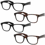 4 Pairs Deluxe Classic Style Reading Glasses - Standard Fit Spring Hinge Readers. Fixed Price $21.15.