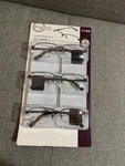 Design Optics 3-PK + 1.50 Classic Semi-rimless Reader Glasses & Soft Cases. Fixed Price $12.99.