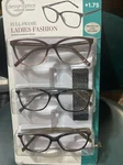 Design Optics/foster Grant Ladies Full Frame Reading Glasses 3 Pack 1.75. Fixed Price $16.99.