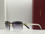 Cartier Rimless Gradient Gray Men's Sunglasses Genuine Horn Gold Frame CT0286O. Fixed Price $299.00.