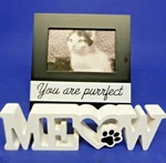 "you Are Purrfect" Cat Kitten Photo Frame 4X6 Picture Plus "meow" Wooden Sign. Fixed Price $15.99.