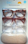 C&c California Women's +2.00 Premium Reading Glasses 3-PACK Readers Hard Case. Fixed Price $39.99.