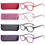 Eyeguard Polka Dots Fashion Ladies Reading Glasses 4 Pairs Spring Hinge Reade.... Fixed Price $27.69.