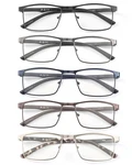 Jm 5 Pack Rectangular Reading Glasses Men, Blue Light Blocking Medium,. Fixed Price $36.99.