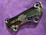 Harley Top Chrome Bar And Shield Clamp New Old Stock. Fixed Price $59.00.
