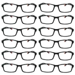 12 Packs Unisex Rectangle Reading Glasses Light Weight Readers For Women. Fixed Price $24.99.