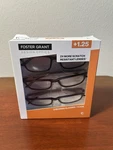 Foster Grant Style Reading Glasses 3 Pack +1.25 Open Box. Fixed Price $10.00.
