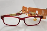 New Fashion Reading Glasses +1.75 Red Maroon Floral Arms Readers -z. Fixed Price $5.99.